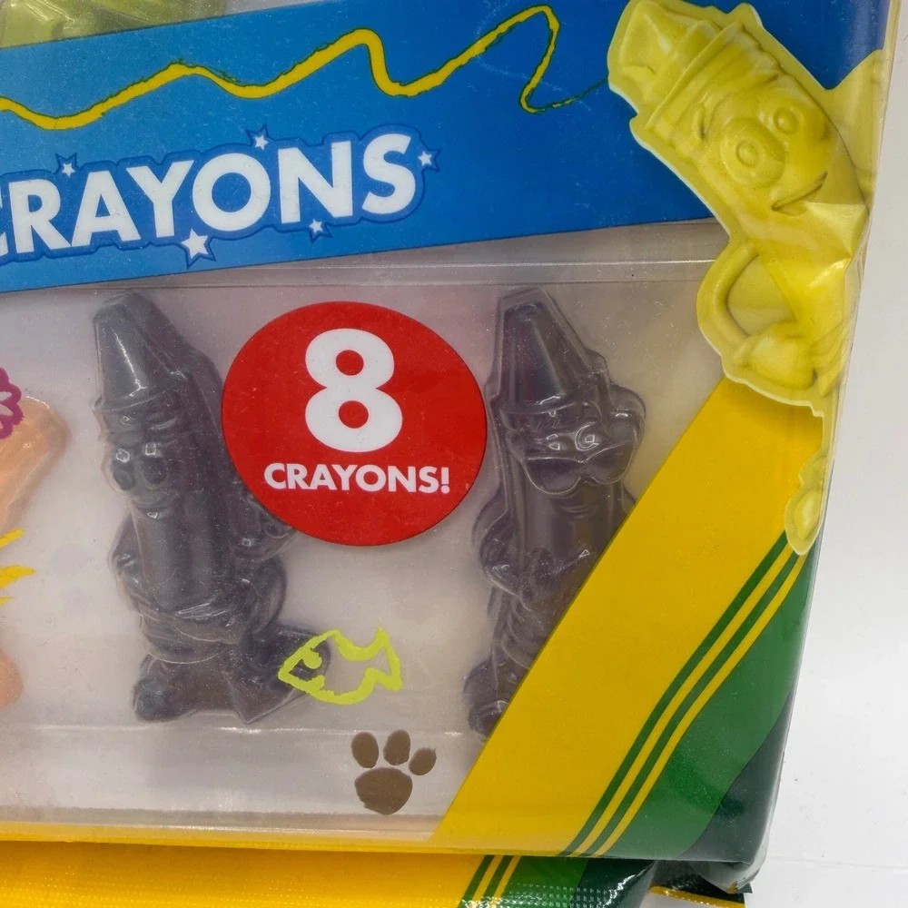 Crayola Limited Edition Shaped Crayons 8 Retired Colors Dandelion Magic Mint NEW